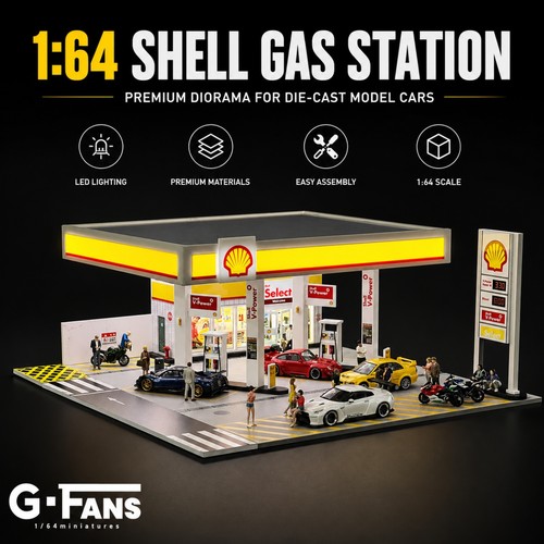 Diorama car garage - 1/64, model