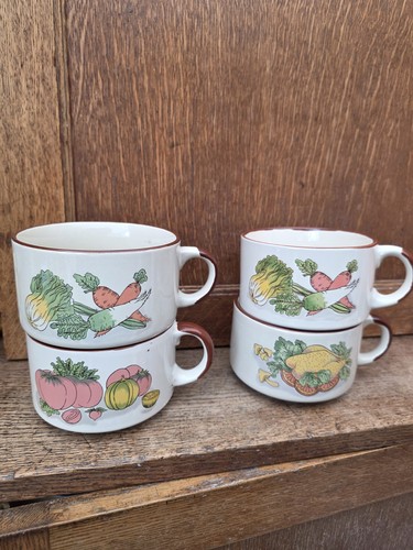 Vintage vegetable soup mug - vegetable,