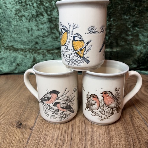 Bilton pottery bird mugs - bilton,