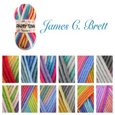 James C Brett Party Time Chunky Acrylic Yarn Knitting Crochet Craft 100g Ball