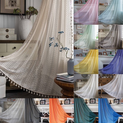 Cotton crochet lace curtain - lace,