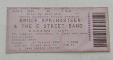 BRUCE SPRINGSTEEN RISING TOUR WEMBLEY 27TH OCT 2002 TICKET 