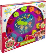 Cocomelon Toy Learning Clock Kids Educational Puzzle Play Teaching Time Multicol