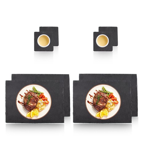 Tts natural slate placemats - 4,