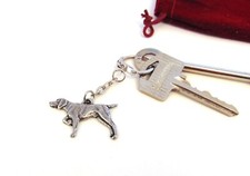 German Short Haired Pointer Pewter Keyring, Pointer Dog Keychain, Pointer Gift