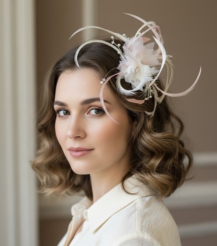 Fascinator bespoke the blush - fascinator, 'blush