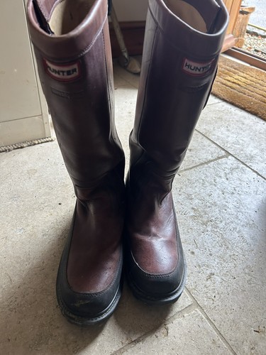Hunter crown leather boots - crown,