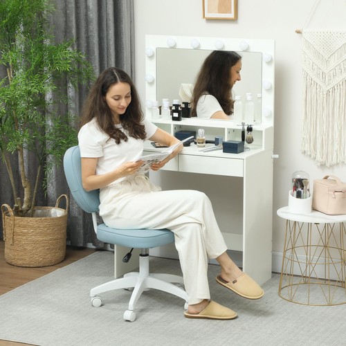 Small leather office chair - small, pu