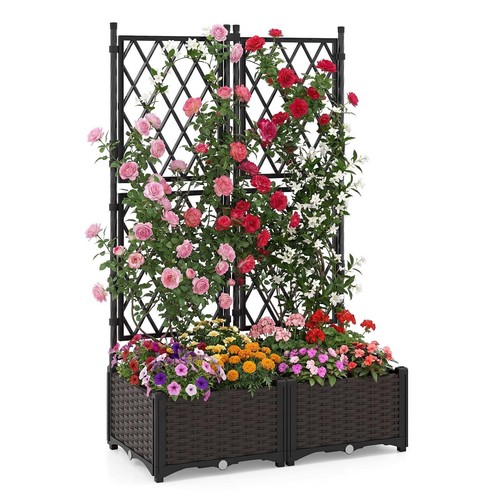 Raised garden bed trellis - garden,