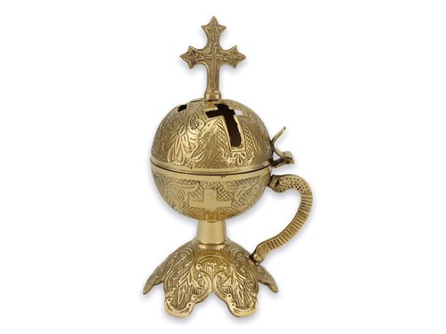 Ornate solid brass - brass, incense