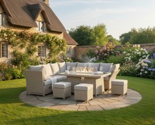 Rattan Corner Dining Set with