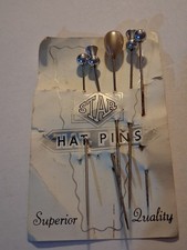 5 Vintage STAR Hat Pins