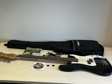 Legacy Electric Bass Guitar Black – Tested Working, Case & Accessories,