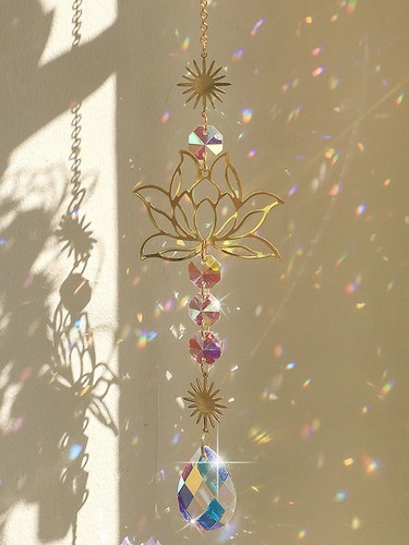 Golden flower crystal - golden,