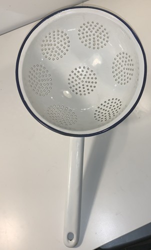 Vintage white enamelled navy - vintage,