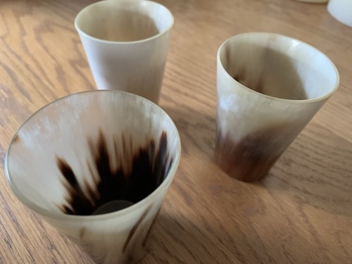 Unique cow horn stirrup cups - horn,