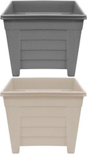 Large Square Planter Indoor Home Outdoor Garden Plastic Flower Tree Plant Pot