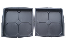 2 Pcs Plastic Garden Paving Slab Moulds Concrete Tiles Driveway Patio Decking