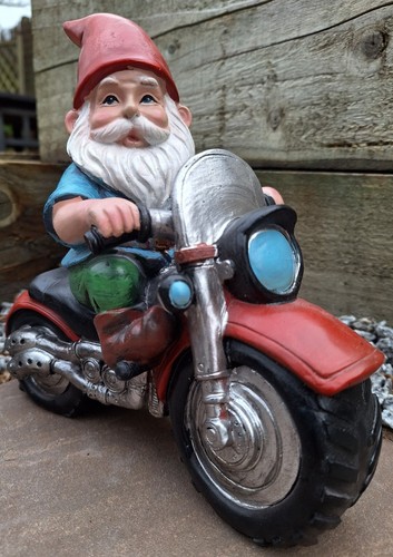 Garden gnome motorbike dad - motorbike,
