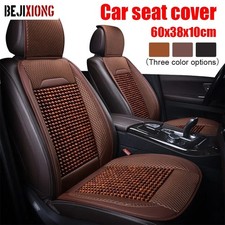 Zone Tech Black Car Wooden Beaded Seat Cover Massage Cushion Double Strung