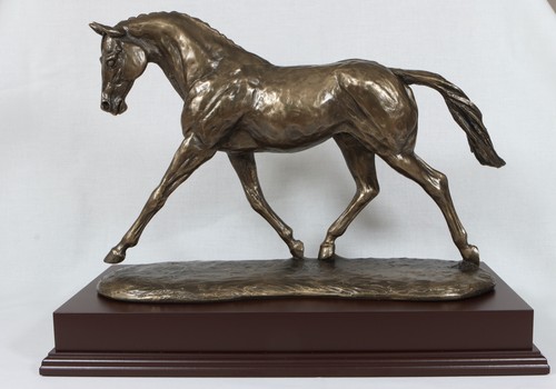 Trotting warmblood bronze - warmblood,
