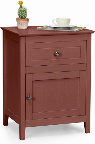 Cherry wooden nightstand with - wooden,