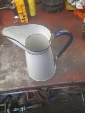 Large White Enamel Jug