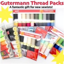 Gütermann Thread PACKS 100m Reels of Sew-All and Cotton Machine Sewing Thread