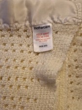 Mothercare cream Vintage Pram Cot Blanket Cellular Acrylic 90x120cm UK 3530373