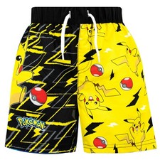 Pokemon Swim Shorts | Boys Pikachu Swimming Trunks | Kids Pokemon Swimwear