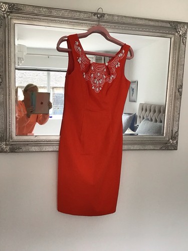 Dusk orange dress with - dress, 12