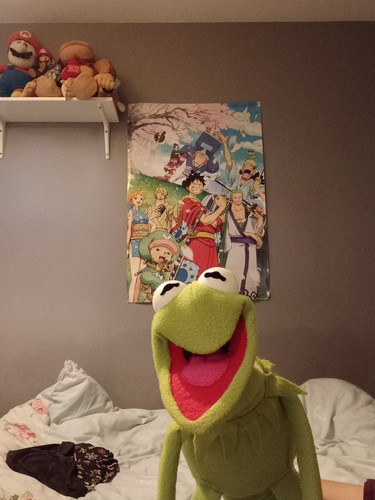 Kermit the frog green - , hand