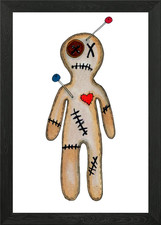 Voodoo Doll He Framed Wall Art