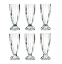 6x Milkshake Glasses Knickerbocker Glory Dessert Ice Cream Sundae American 340ml