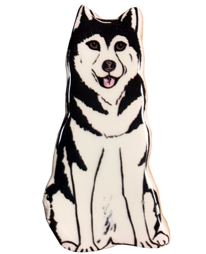 Ceramic siberian husky - siberian, dog