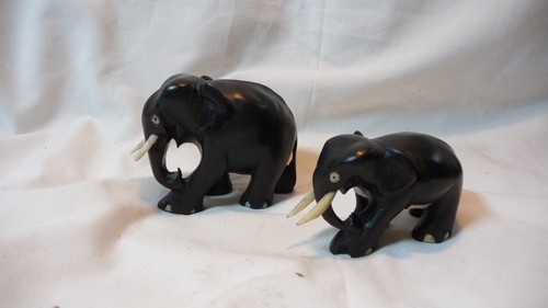Small ebony elephants 5cm - elephants, 5.5cm