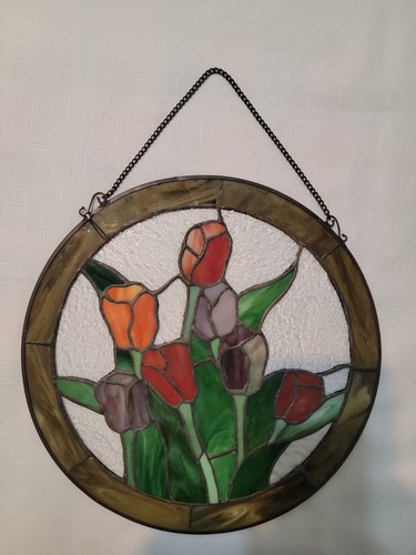 Vtg stained glass window - vtg,