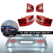 4x LED Rear Outer Inner Tail Light Brake Lamp For Audi A6 S6 Saloon 2009-2011 UK