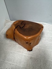Vintage Yew Wood Trinket Box