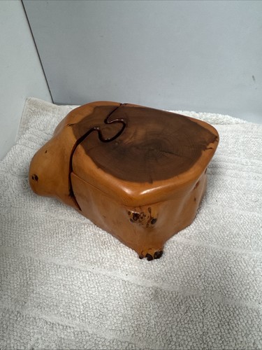 Vintage yew wood trinket - vintage,