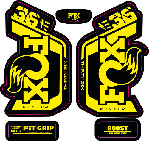 Fox rhythm forks - rhythm, decals