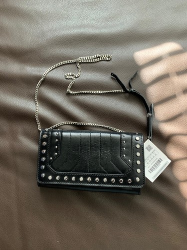 Zara black leather studded - zara,