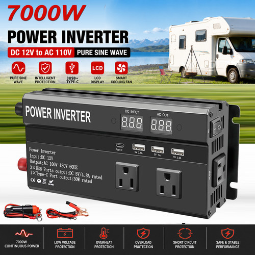 7000w lcd car power inverter - lcd,