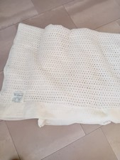 Witney Vintage Knit Blanket - Double- Made In Witney - Good Condition