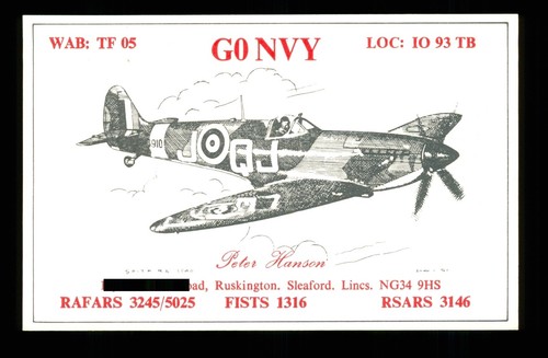 Qsl card radio uk g0nvy - card,