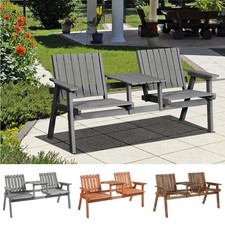 2-Seater Wooden Garden Bench Antique Loveseat for Yard, Lawn, Porch, Patio