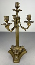 FOUR ARM FRENCH VINTAGE BRASS CANDELABRA 2.5kg  (LOT 5164)