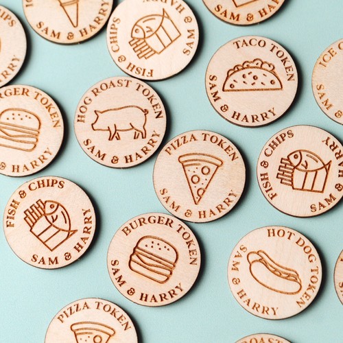 Food tokens for wedding - tokens,