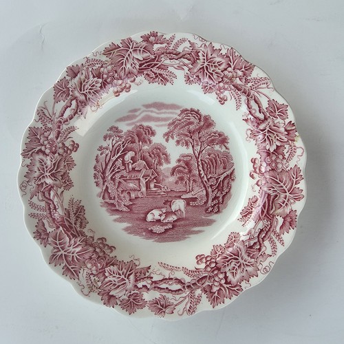 Booths salad plate - plate, pink