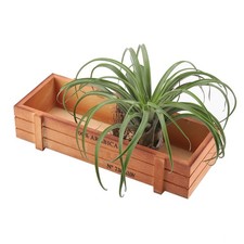 Wooden Flower Planter Vintage Rectangle Box for Succulents Home Desktop Storage